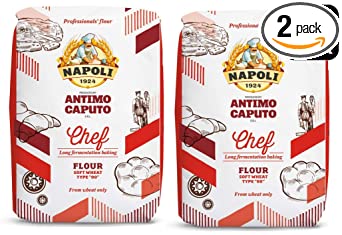 Antimo Caputo Chefs Flour 2.2 LB (Pack of 2) - Italian Double Zero 00 - Soft Wheat for Pizza Dough, Bread, & Pasta